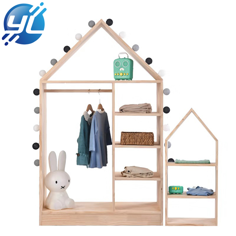 Customized Hot Sale High End Clothes Wooden Display Stand