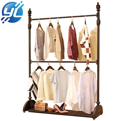 Brown Shiny Clothes Hanging Display Cabinet Rack for Furniture