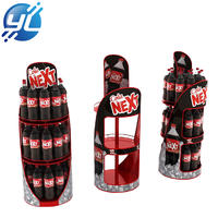 New design customized printed iron metal display stand for beverage