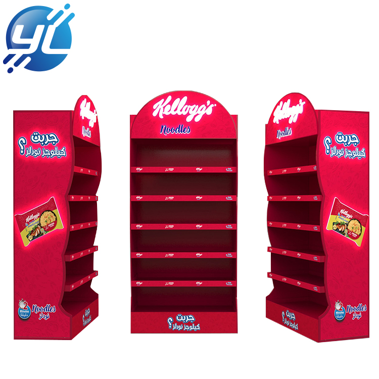 POP Wood Display Stand For Instant Noodles Advertising At Supermarket