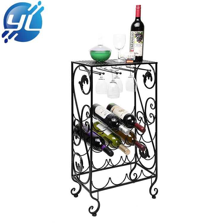 Iron Wire Material Merchandise Wine Display Stand