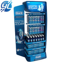 Supermarket Customized Metal Toothpaste Toothbrush Display Stands