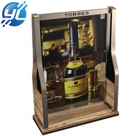 Home Decoration Wooden Table  Wine Bottle Display Rack